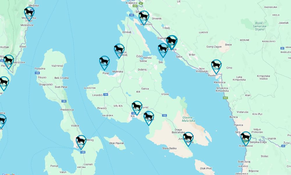 Hundestrände auf der Insel Krk