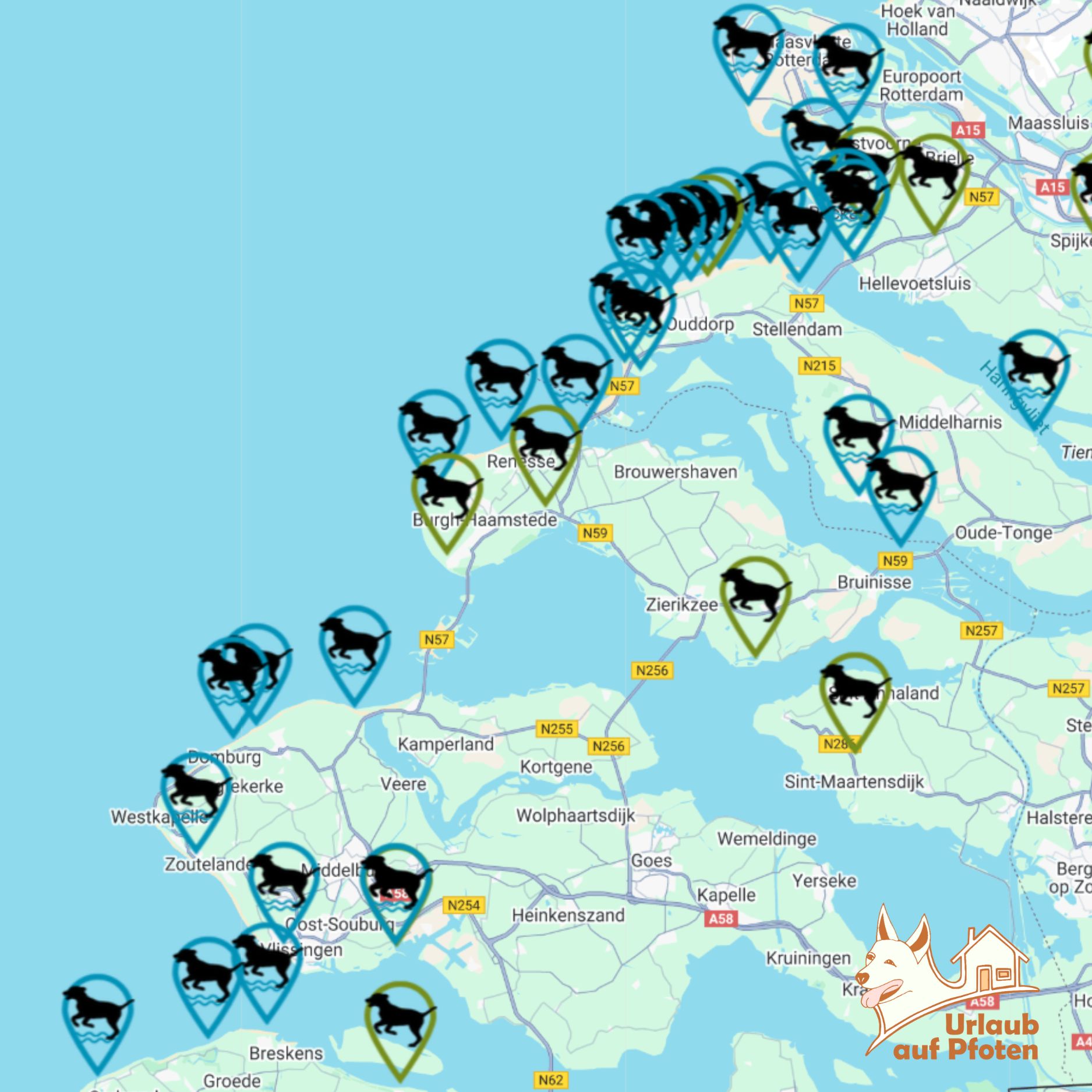Hundestrände in Zeeland