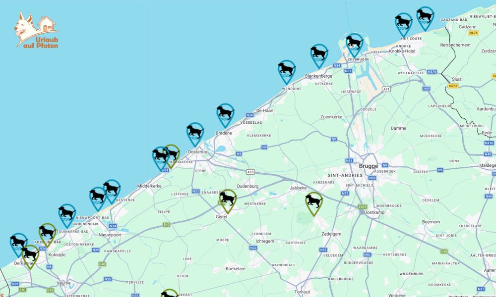 Übersicht der Hundestrände in Belgien