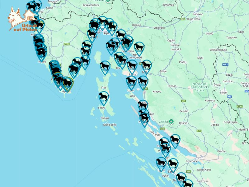 Hundestrände in Kroatien